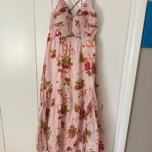 Urban Outfitters Pink and Green Floral Dress - Picture 1 of 8